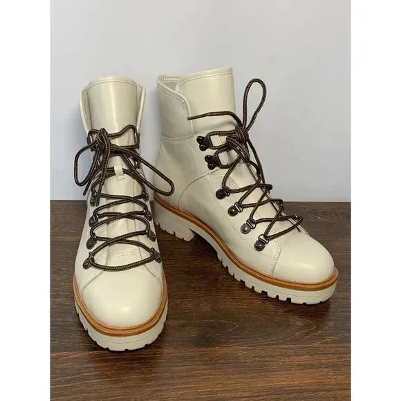 Marc Fisher Shoes Marcfisher Womens Combat Boot White Size9